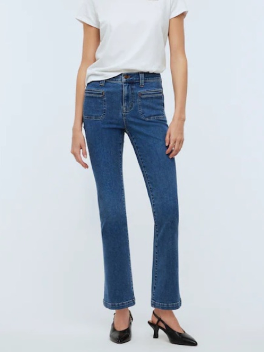 Madewell Mid-Rise Kick Out Jeans in Elkton Wash